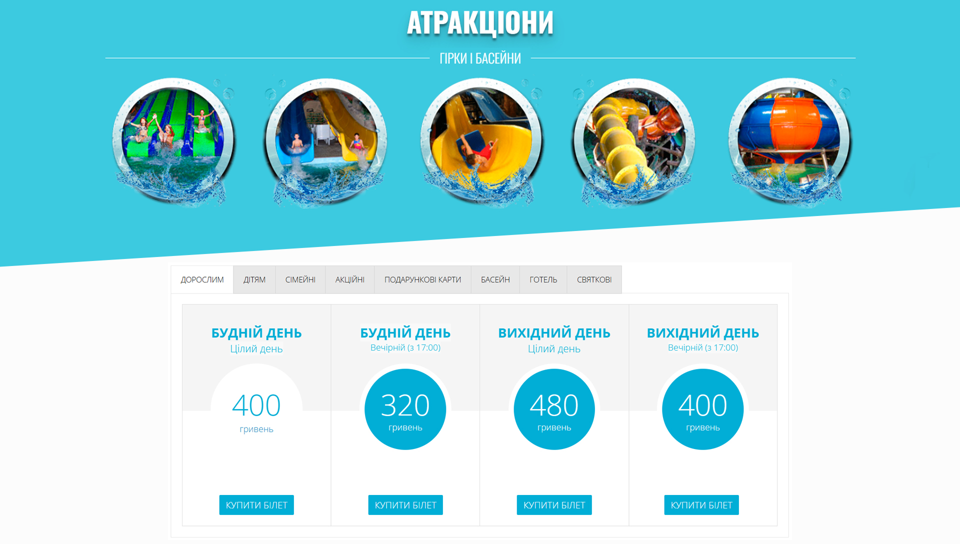 Аквапарки