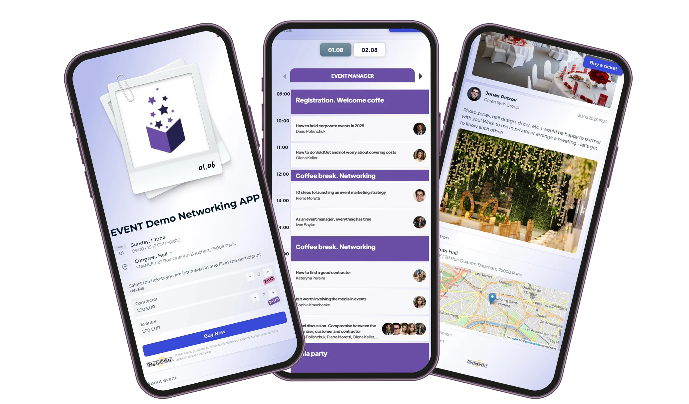 Registration page with news block and program